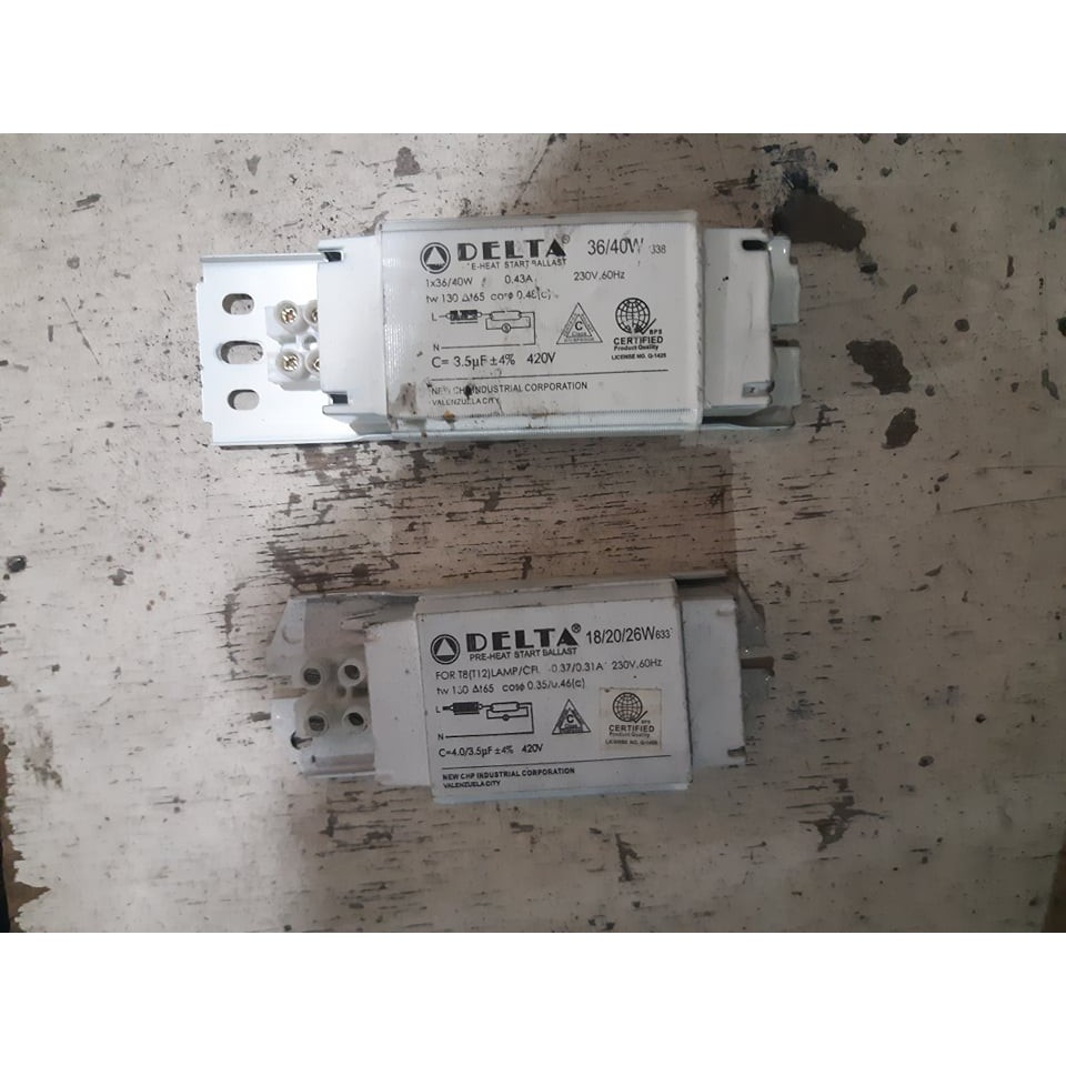 Fluorescent Ballast Delta Ballast 36 40watts 18 20 26watts Tube Light Ballast Per Pc Shopee Philippines