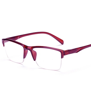 Ultralight Square Half Frame Reading Glasses Presbyopic Glasses Men Women +0.75 1 1.25 1.5 1.75 2 2.25 2.5 2.75 3 #8