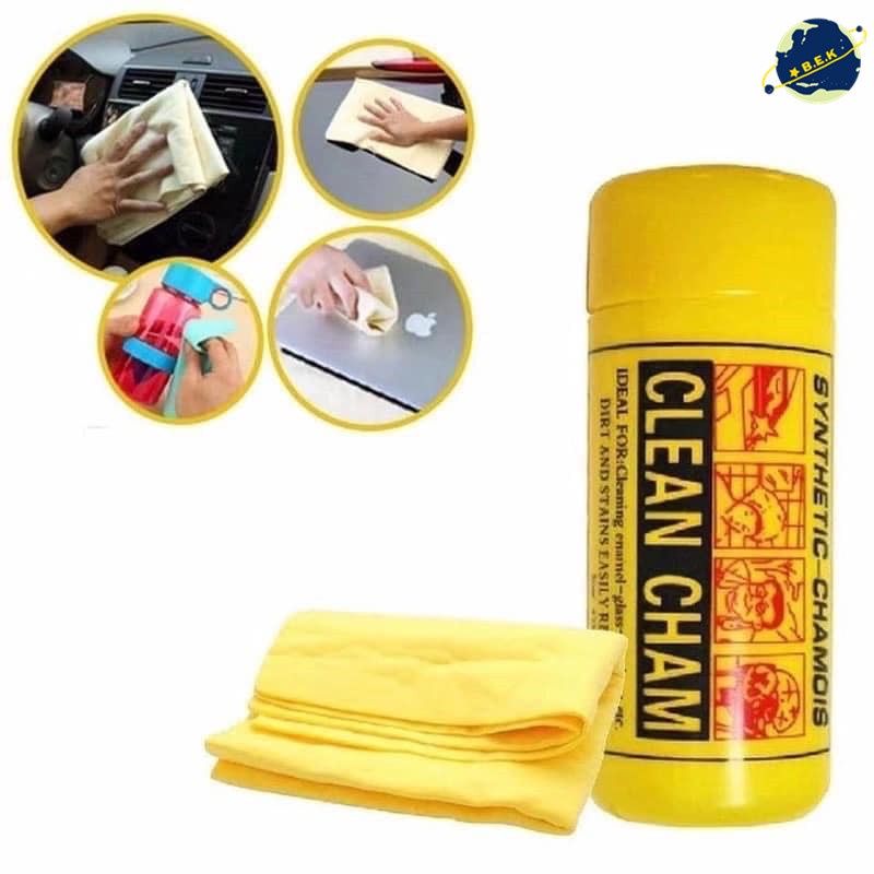 BEK Clean Cham Car Wash Cloth Synthetic Chamois Cleaning Enamel Glass