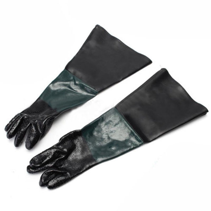 One Pair 24 Heavy Duty Sandblasting Gloves For Sandblaster Sand