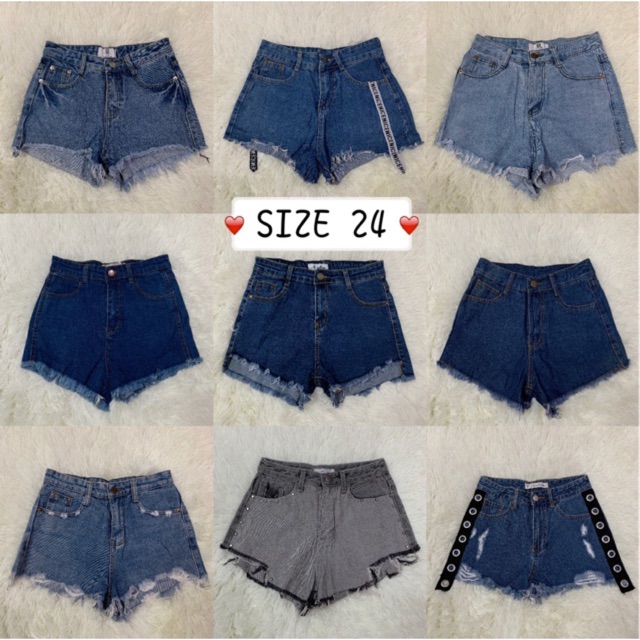 size 24 denim shorts