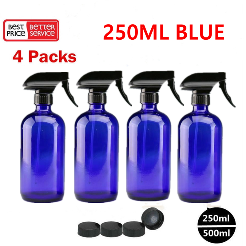 purple glass spray bottles