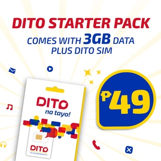 DITO Starter Pack with 3GB DATA | Shopee Philippines