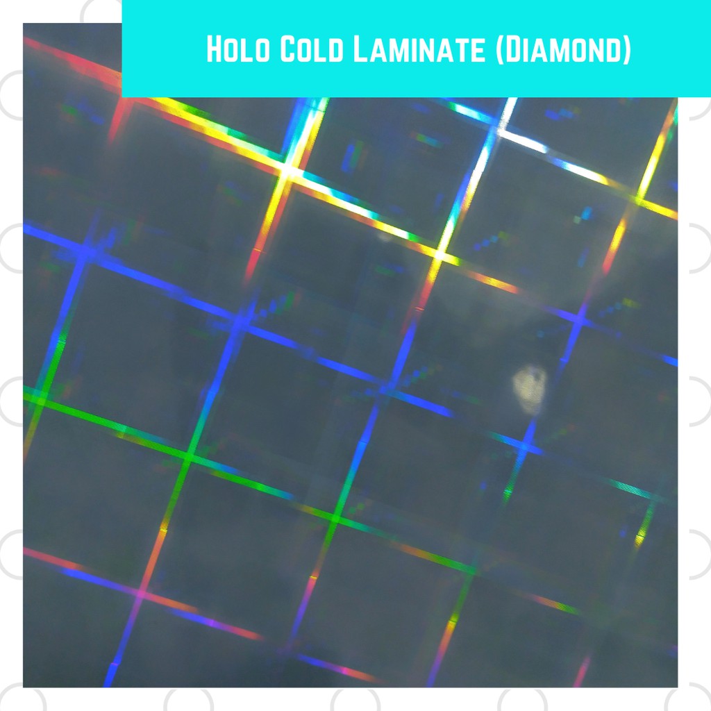5 x Holographic (HOLO) Cold Laminate / Laminating Film / Photo Top ...