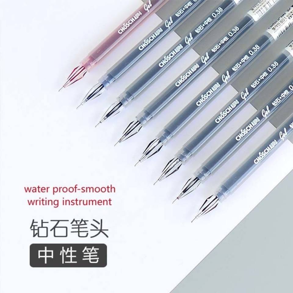 Timeout 801 Diamond Head black gel pen 0.38 full needle tube large