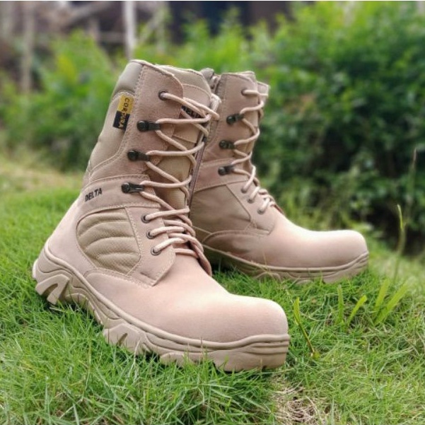 Safety Shoes Delta Boots tactical Iron Toe cream 8inc Shopee Philippines