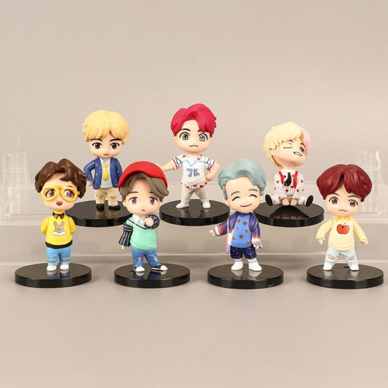 New 7Pcs/Set Bangton Boys Miniature Figurine Collection Model Ornament ...