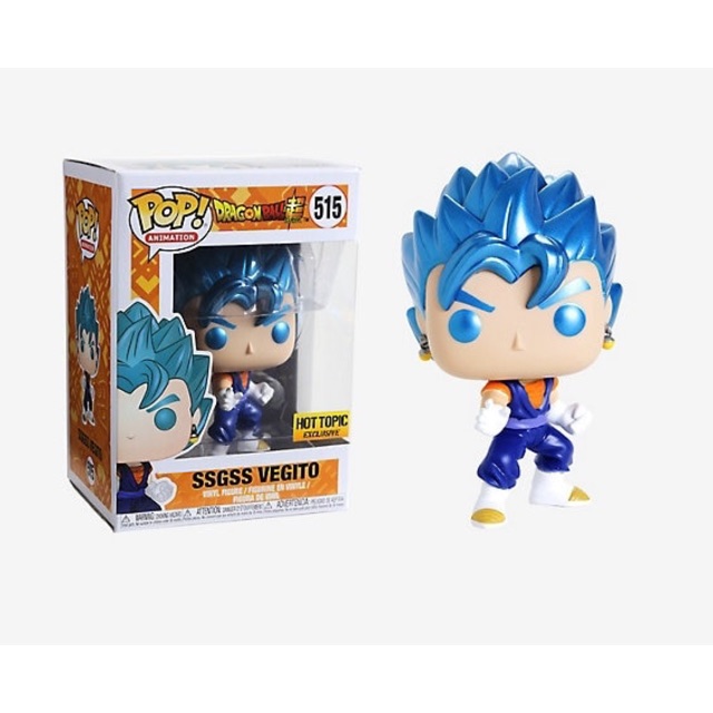 Dragon Ball Hot Topic Metallic Ssgss Vegito Funko Pop With 0 5mm Protector Shopee Philippines