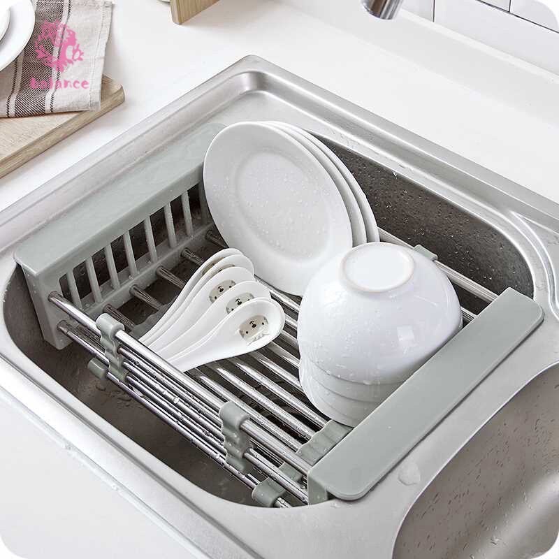 Muti-Purpose Sink Drainer Expandable Dish Drying Rack Over Sink ...