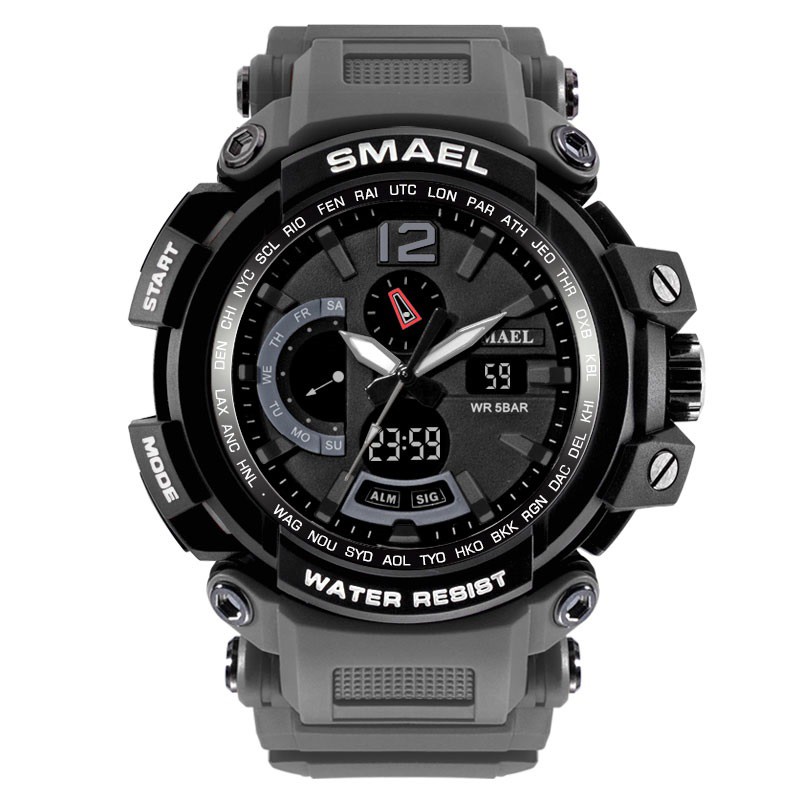 smael watch water resistant dual time