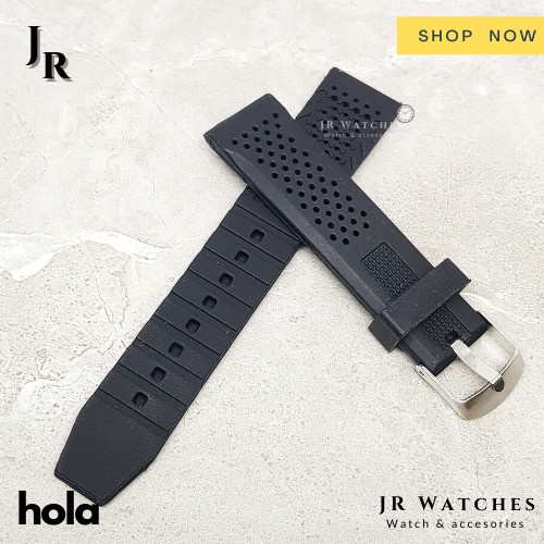 Watches Rubber Strap Watch Strap Black Rubber Strap HOLA A14 Men Women