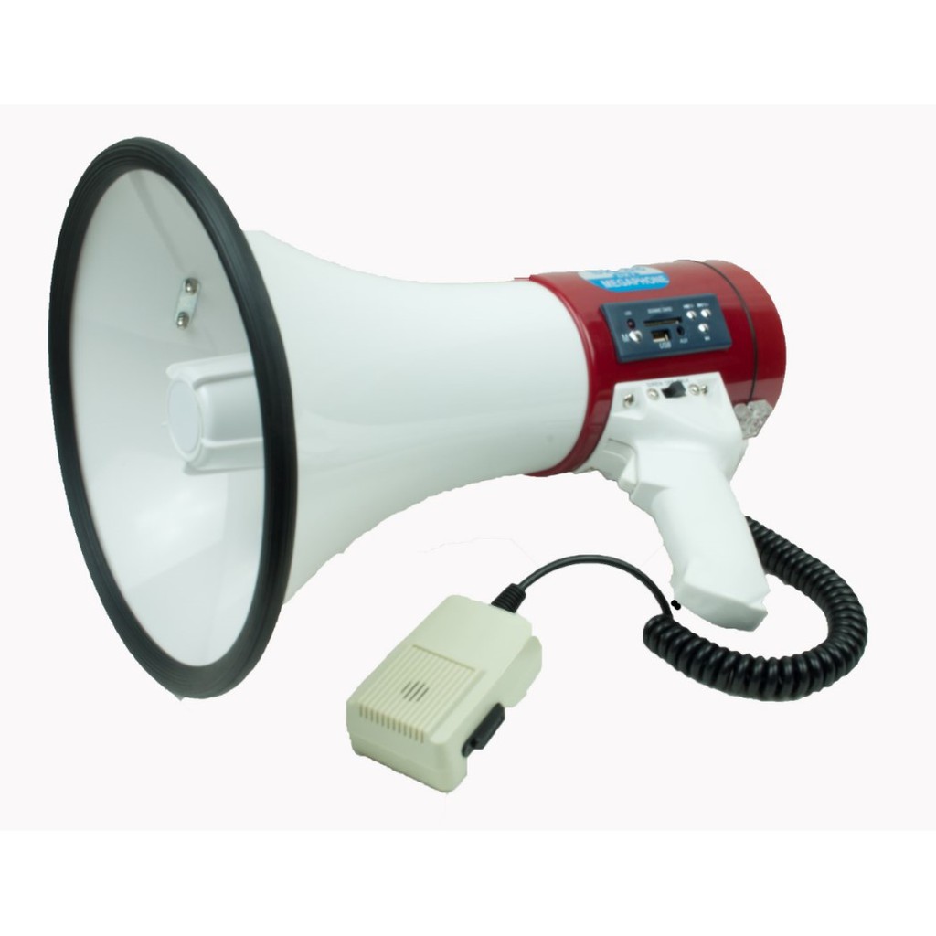 DAKOTA POWERED BIG MEGAPHONE with SIREN, USB, SD Slot, AUX and