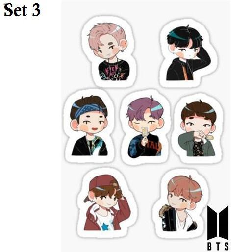 kids toys bts chibi stickers a6 size laptop and mobile kpop korean merchs army dynamite shopee philippines