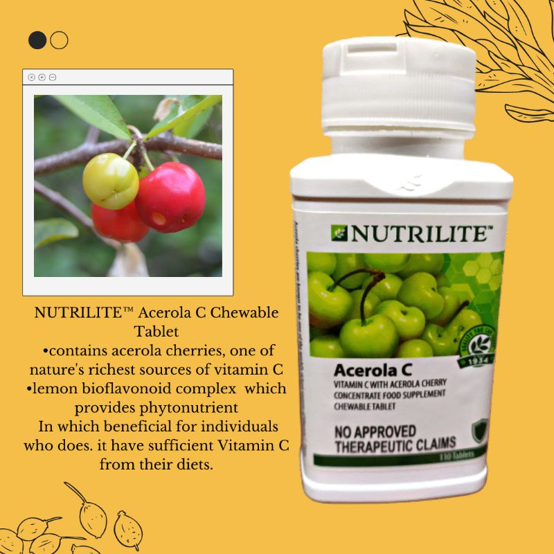 Acerola C Chewable Tablet(Nutrilite) Shopee Philippines