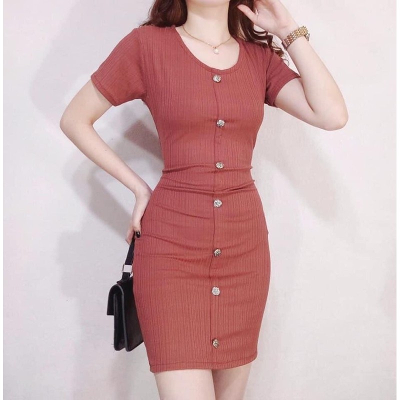 short sleeve button dress