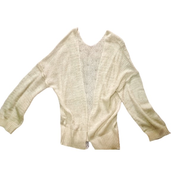 thin cream cardigan