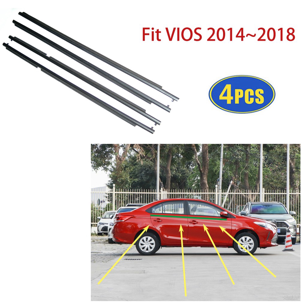 TOYOTA VIOS 2014 ~ 2018 Weatherstrip Window Seal , Car Window Moulding Trim  Seal Door Out for VIOS | Shopee Philippines