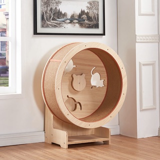 Cat Treadmill Large Climbing Frame Wheel Running Toy Roller Type Solid Wood Pet Furniture Litter #1
