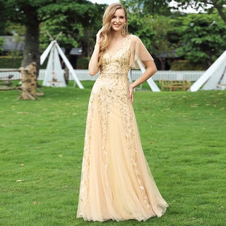 yellow gold long gown