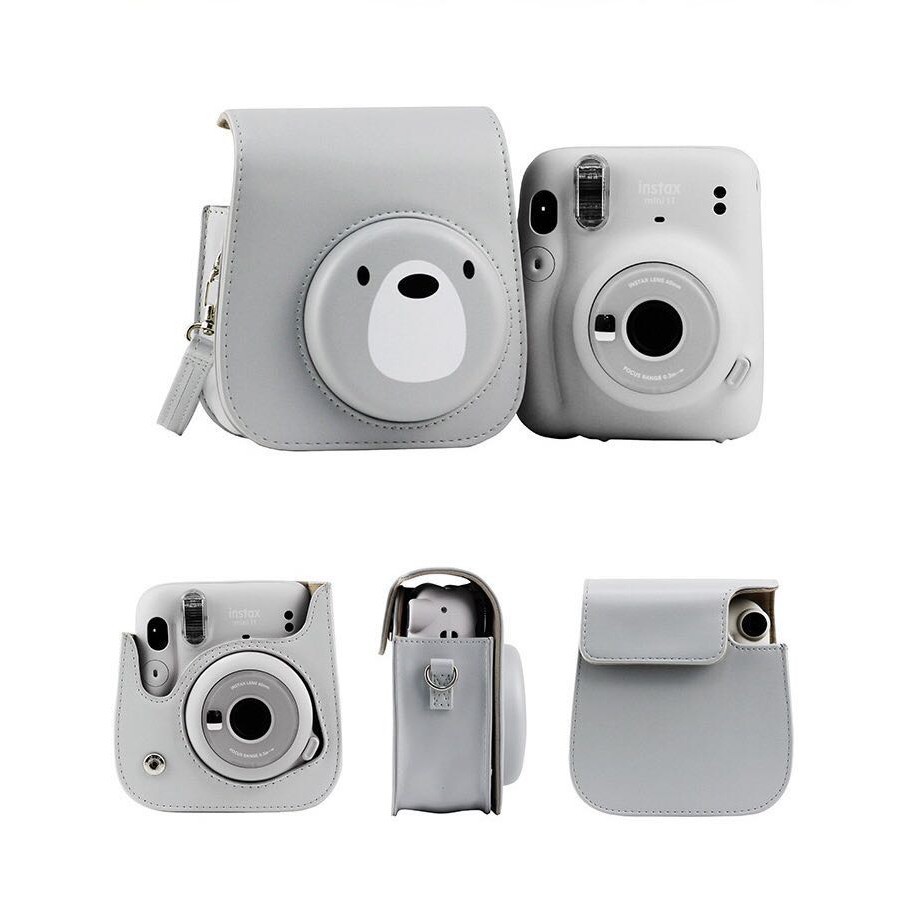 CAIUL Fujifilm Instax Mini 11 Leather Camera Case Bag with Strap for Mini 11/9/8 #5
