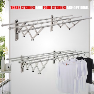Sampayan Foldable Clothes Rack Wall Mounted Clothes Stainless Hanger Extendable sampayan outdoor dry #5