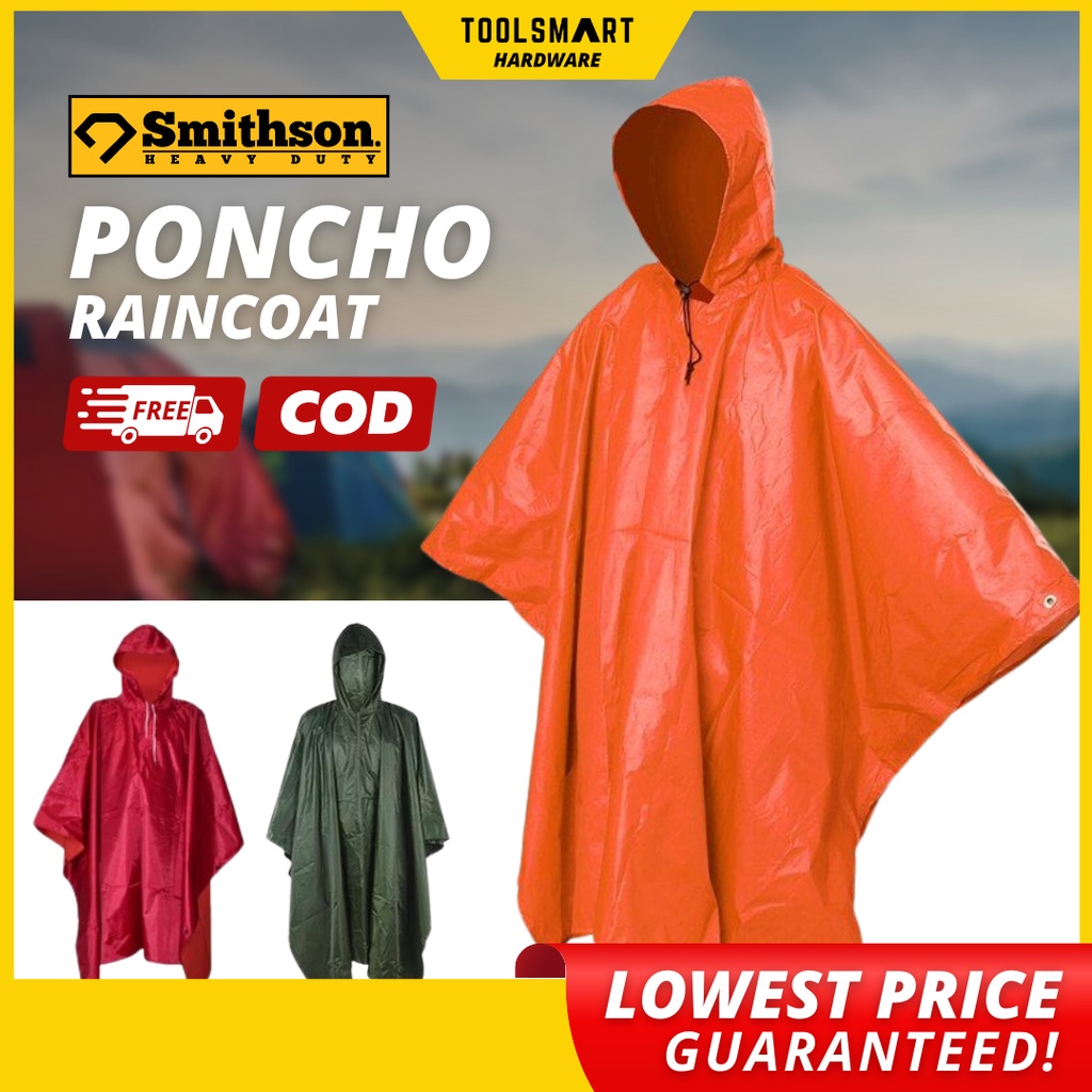 SMITHSON Poncho Raincoat for Adult Heavy Duty Poncho Poncho For Women ...