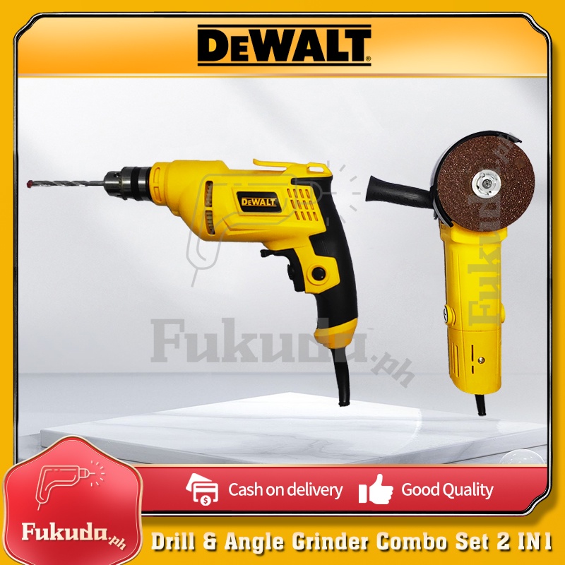 DeWALT 2Pcs Grinder With Drill Set（Yellow)