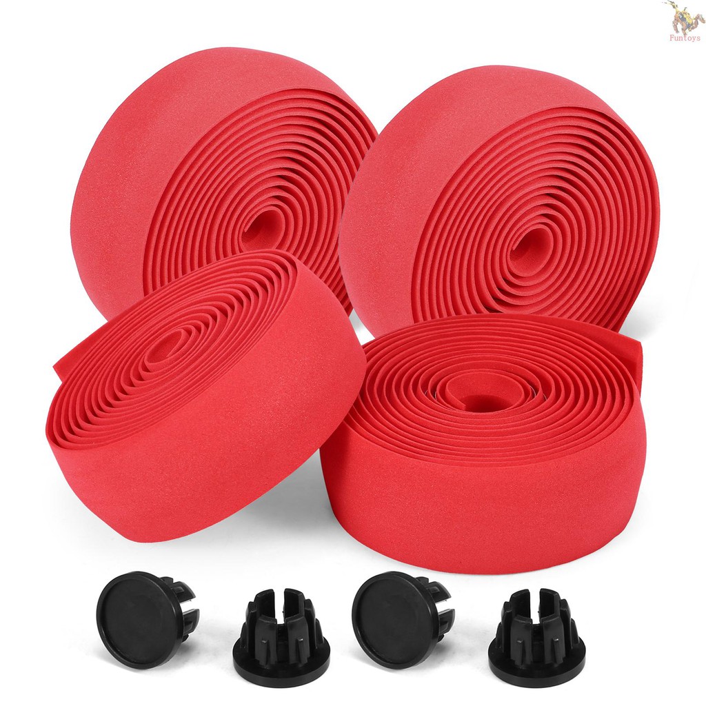 FUTO 4pcs Bicycle Handlebar Tapes Soft Road Bike Handlebar Band