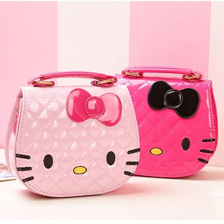 SUPER NO.1☆ Hello Kitty Cute Sling Bag Waterproof Fashion Blush Quilted Bag #8