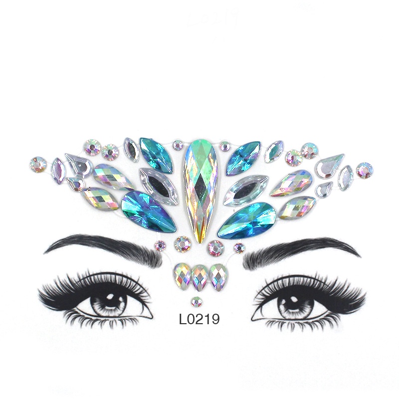 Masquerade Shiny Face Decoration Sticker Music Festival Trendy Shiny