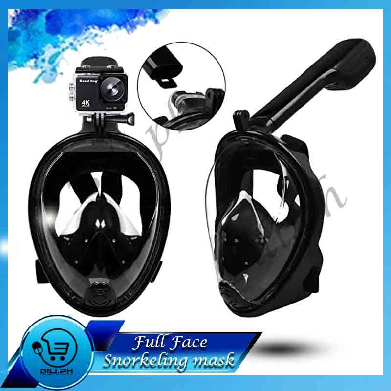 full face snorkel with gopro mount