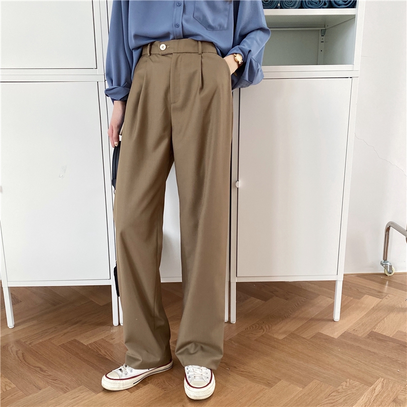 thin wide leg trousers
