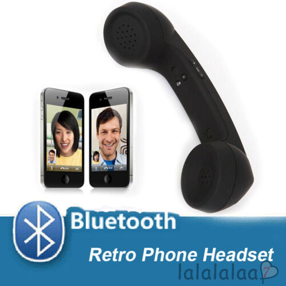 Classic Vintage Radiation Proof Wireless Bluetooth Telephone Handset Receivers Headphones White Retro Cordless Telephone Handset USB Rechargeable 