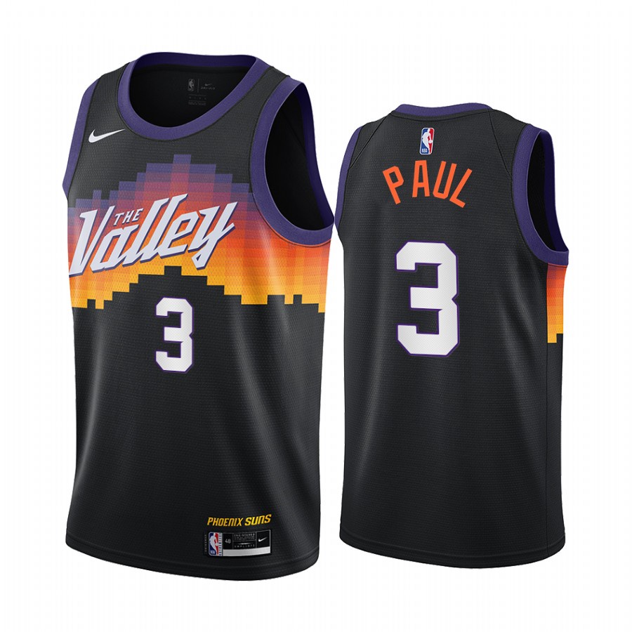 Men's Fanatics Branded Chris Paul Black Phoenix Suns Fast Break Replica Player Jersey - Statement Edition