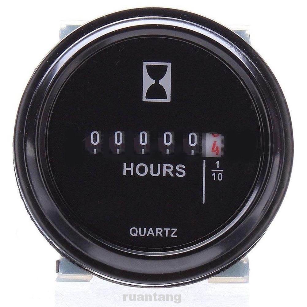 Hour Meter Quartz Accurate Mechanical Round Gauge Steady Durable LCBI