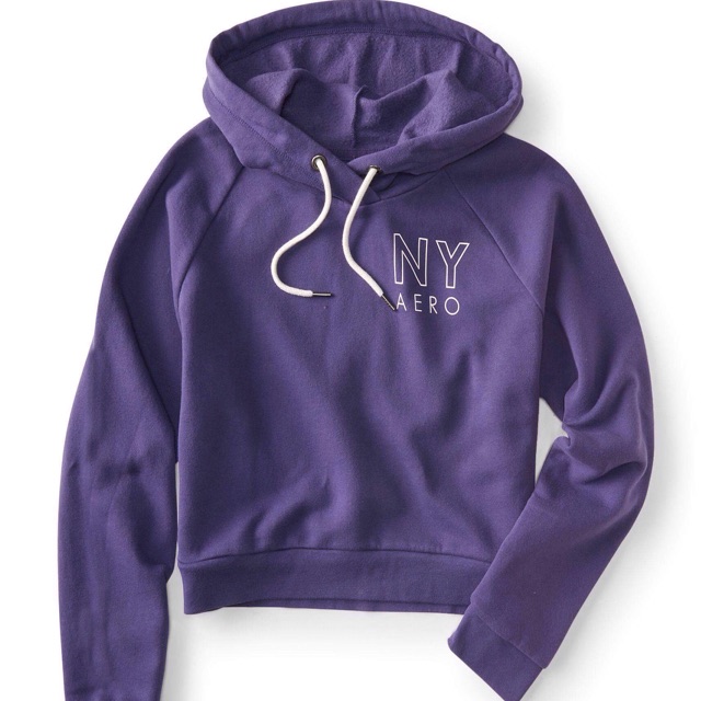 purple crop top hoodie