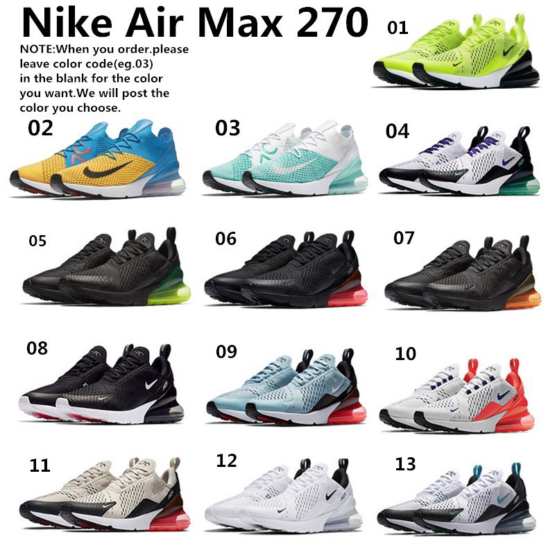 air max 270 all colors