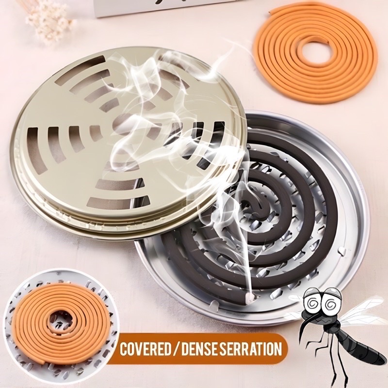 Fireproof With Lid Mosquito Coil Holder Mosquito Coils Plate Sandalwood