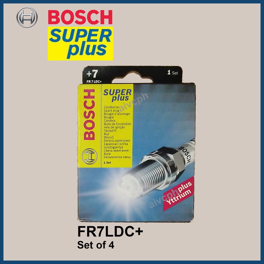 Bosch FR7LDC+ Spark Plugs (Set of 4) Super Plus BMW VW (CrossRef F7LDCR ...