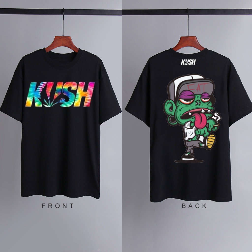 KUSH Design Culture Vintage Inspired Cotton Loose Clothing T-Shirt High Quality T-shirts COD BACK 3