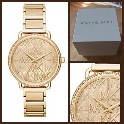 michael kors portia gold tone watch