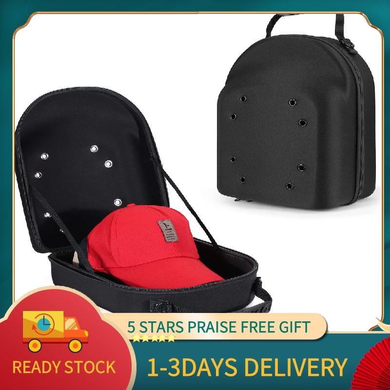 Baseball Hat Case Hard Travel Cap Carrier Case with Shoulder Strap for