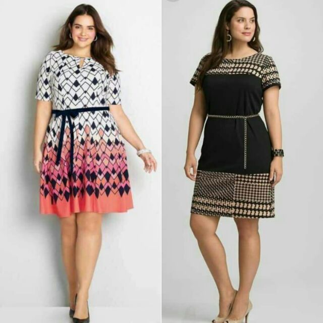 plus size below the knee dresses