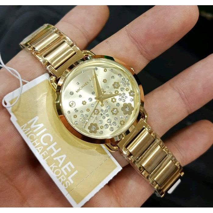 mk floral watch
