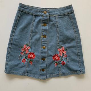 red denim skirt size 18