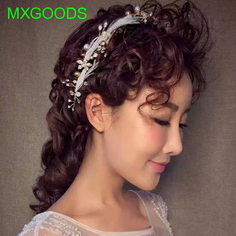 Feather Bridal Wedding Hair Accessories Jewelry Headband Shopee