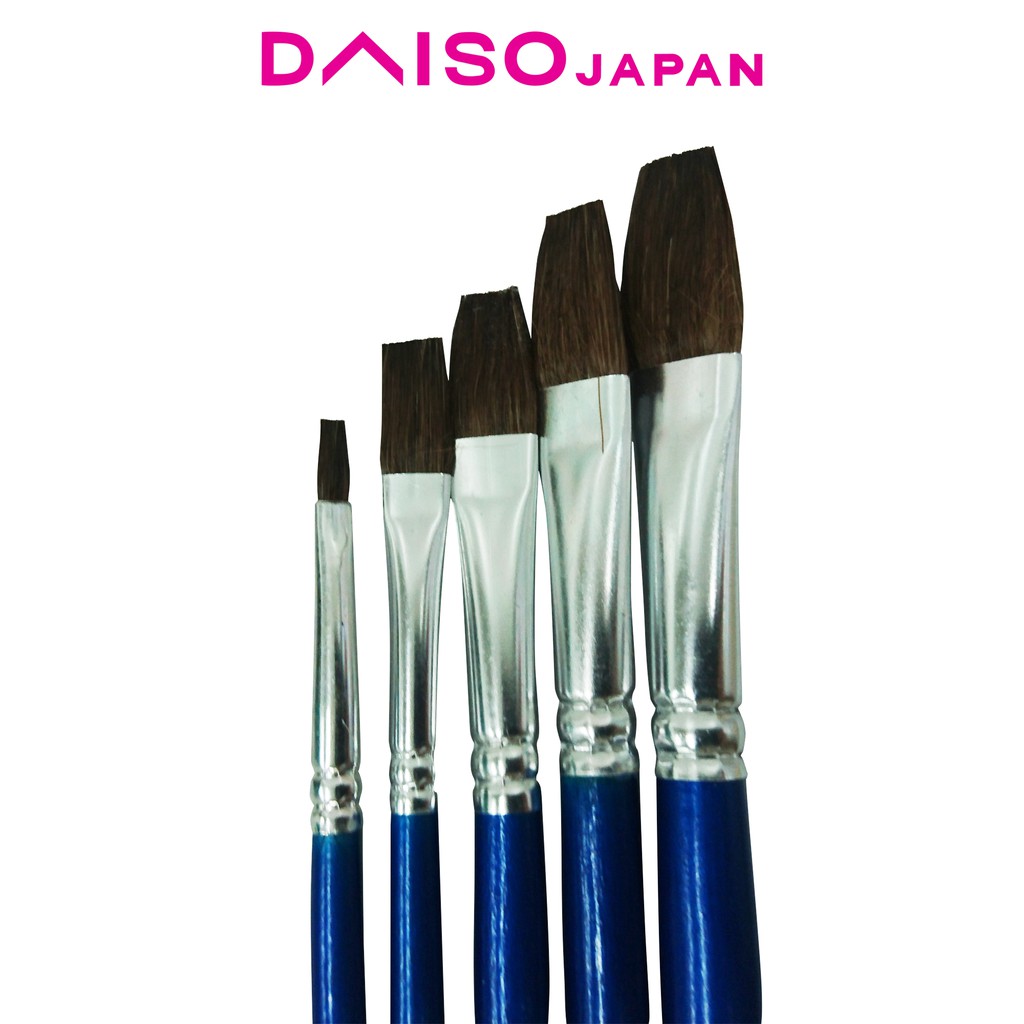 Daiso Flat Horse Hair Paint Brush 5 pcs Shopee Philippines