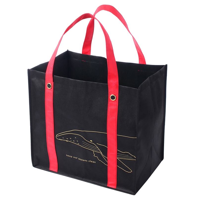 Large Capacity Widened Handle Shopping Bag Foldable Grocery Hardware