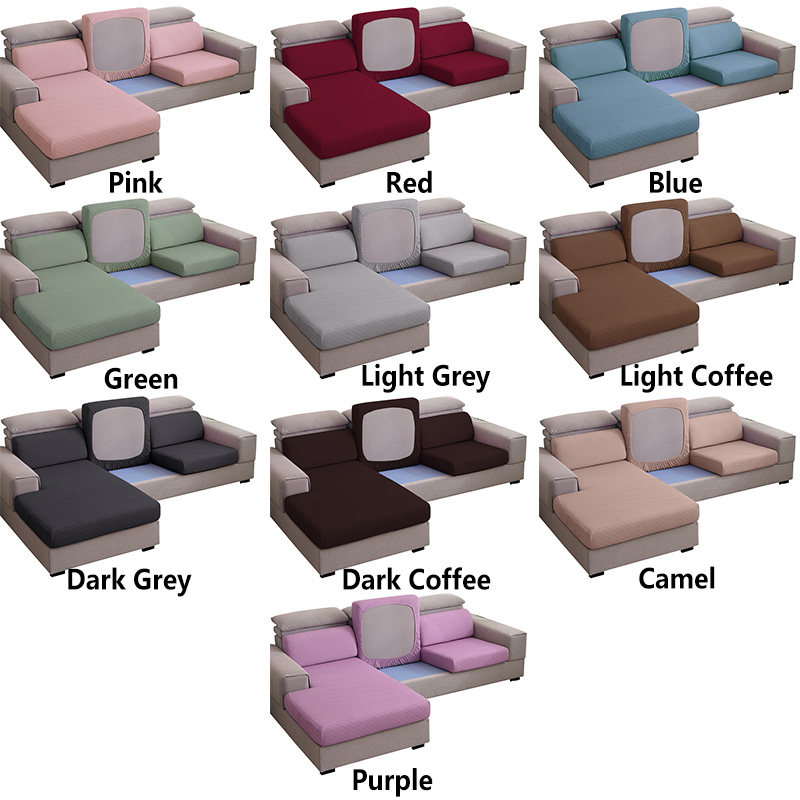 1PCS Solid Color Sofa Seat Cushion Cover For Pets Kids Elastic Cover Funiture Protector Washable Removable Couch Slipcover