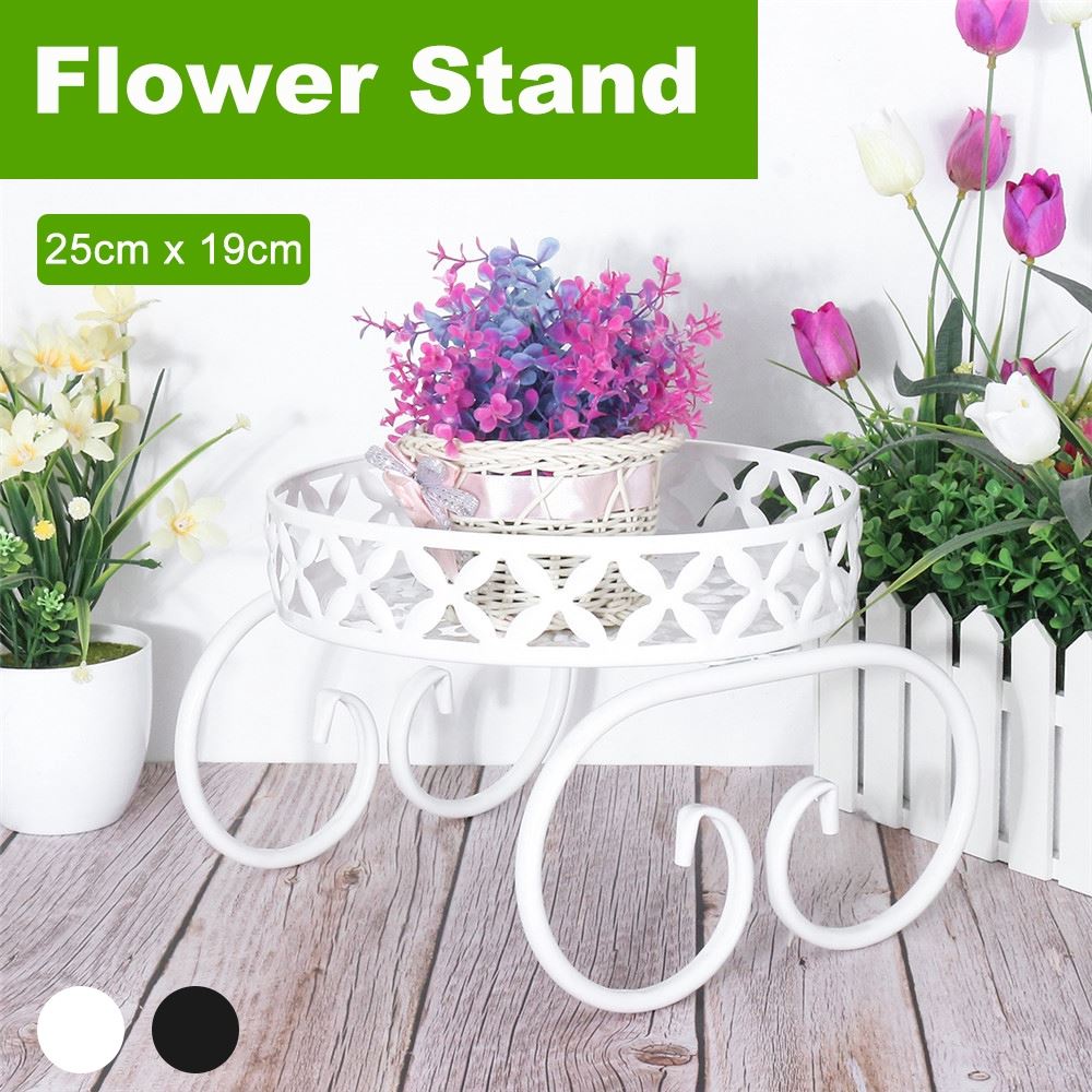 Geometric Metal Plant Stand Indoor Outdoor Patio Garden Planter Flower